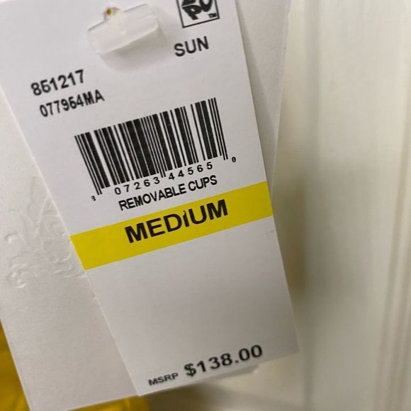 Becca Virtue Sadie One Shoulder One Piece Yellow size Medium - Picture 9 of 9